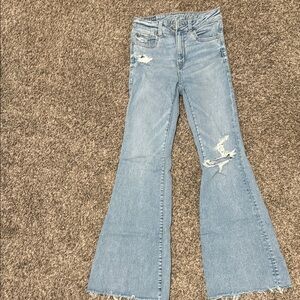 American Eagle Light Blue Flare Jeans